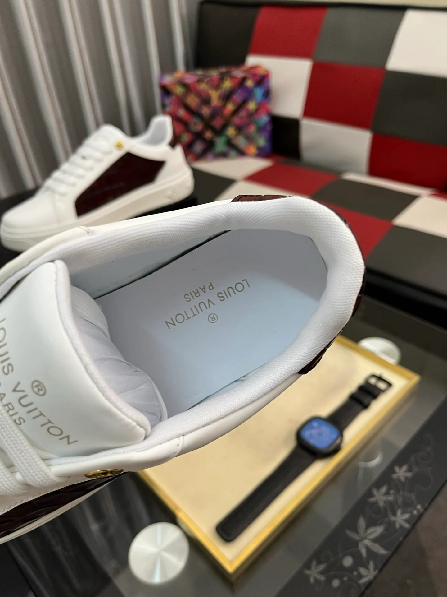 Men's shoes 💰520⌚️⌚️LV Louis Vuitton. The latest fashionable casual shoes are popular in physical stores. New spring and summer comfortable imported custom original cowhide, unique jacquard fabric element design. With sheepskin lining, Lv original bottom, [sun][sun] high-end packaging and high quality💪Details determine the quality, you can enter and leave the counter at will, welcome to compare🇮🇹Number of sizes 38-445️⃣Color options available